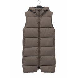 Lang dun vest - brun