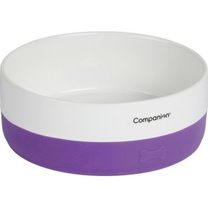 Companion Keramiksk�l med silikonebund - Lilla