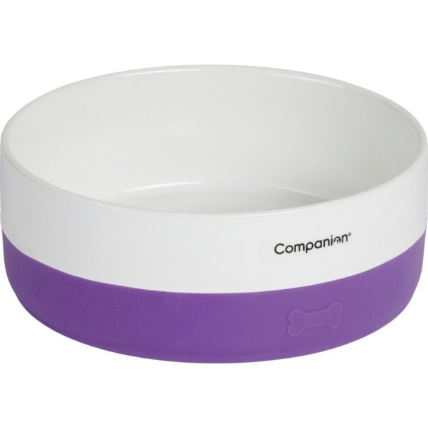 Companion Keramiksk�l med silikonebund - Lilla