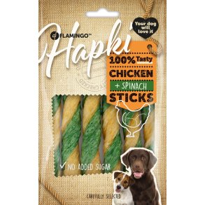 HAPKI sticks m. kylling og spinat - 85G