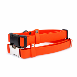 BioThane halsb�nd med klik sp�nde - farve orange,