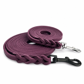 L�der line - bredde 12mm - farve aubergine,