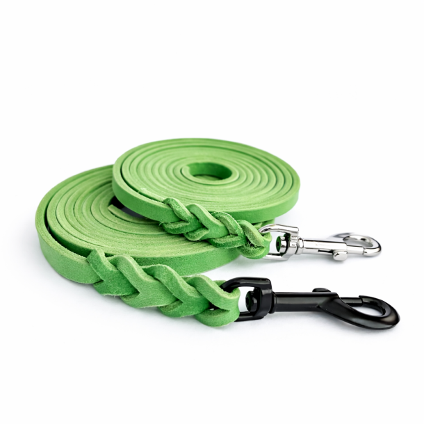 L�der line - bredde 12mm - farve �ble gr�n,