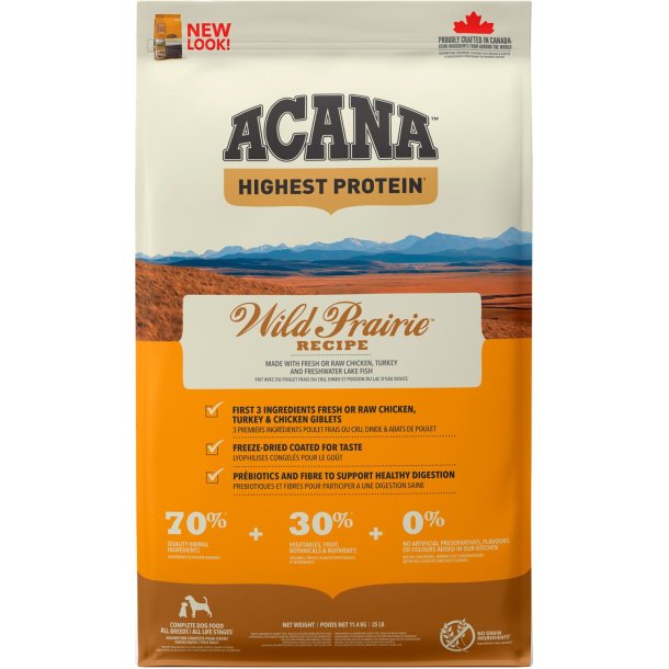 ACANA Highest Protein Dog Wild Prairie (kylling, kalkun og fisk) - 6 kg