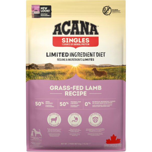 ACANA Singles Grsfodret lam - 2 kg