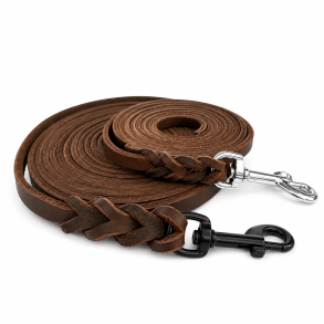 L�der line - bredde 12mm - farve m�rkebrun,