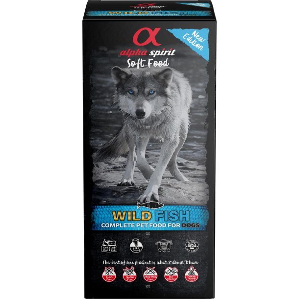 AlphaSpirit Fisk komplet hundefoder 9 kg (45 x 200g)