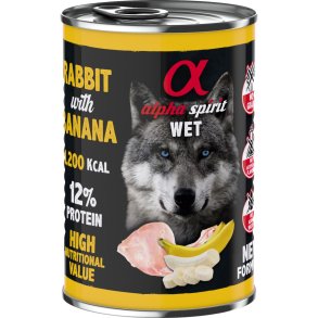 AlphaSpirit Rabbit with banana - 400g
