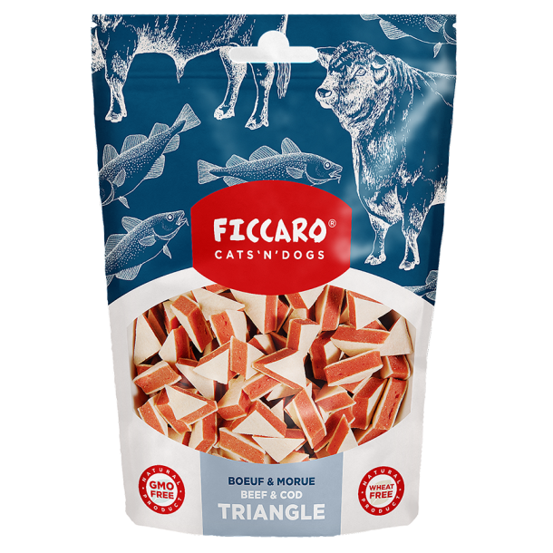 FICCARO Beef &amp; Cod Triangle -100g