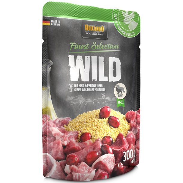 Belcando Pouches Vildt med hirse &amp; tyttebr - 300g