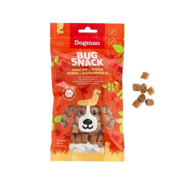 Dogman Bug Snack rose hip - 80g