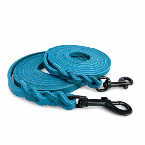 L�der line - bredde 12mm - farve azur bl�,