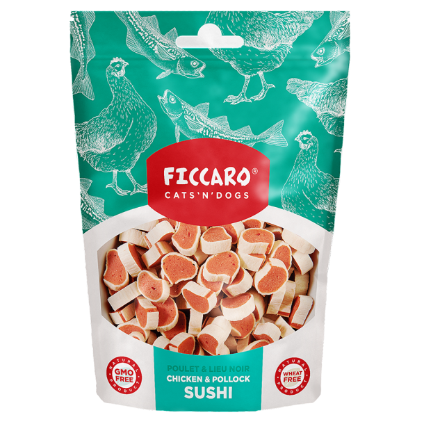 FICCARO Chicken &amp; Pollock Sushi -100g