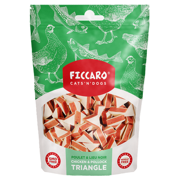 FICCARO Chicken &amp; Pollock Triangle -100g