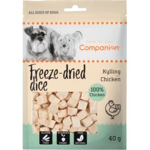 Companion Freeze-dried dice (kylling) - 40g