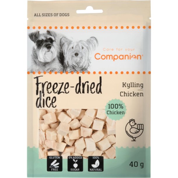 Companion Freeze-dried dice (kylling) - 40g