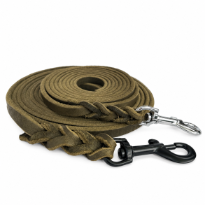 L�der line - bredde 12mm - farve army gr�n,