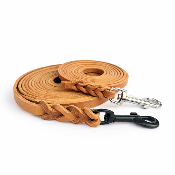 L�der line - bredde 8mm - farve cognac,