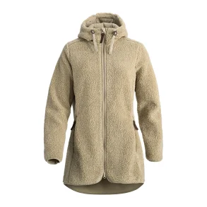 Fleece jakke - lang - beige