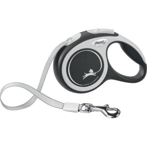 Flexi New Comfort rulleline med bnd - sort