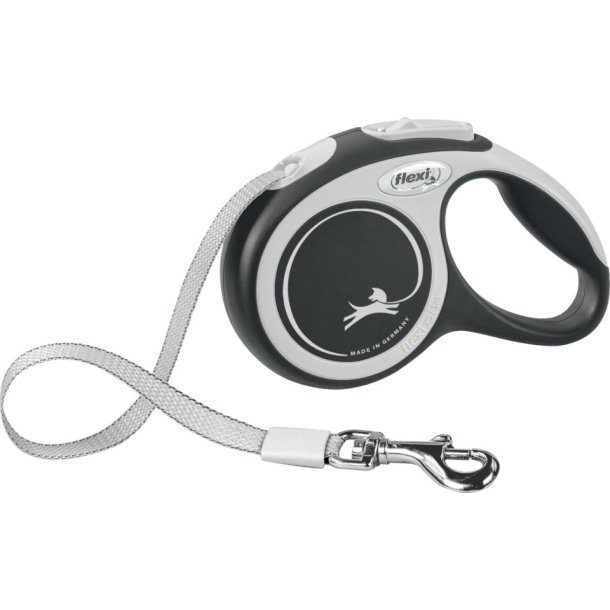 Flexi New Comfort rulleline med bnd - sort