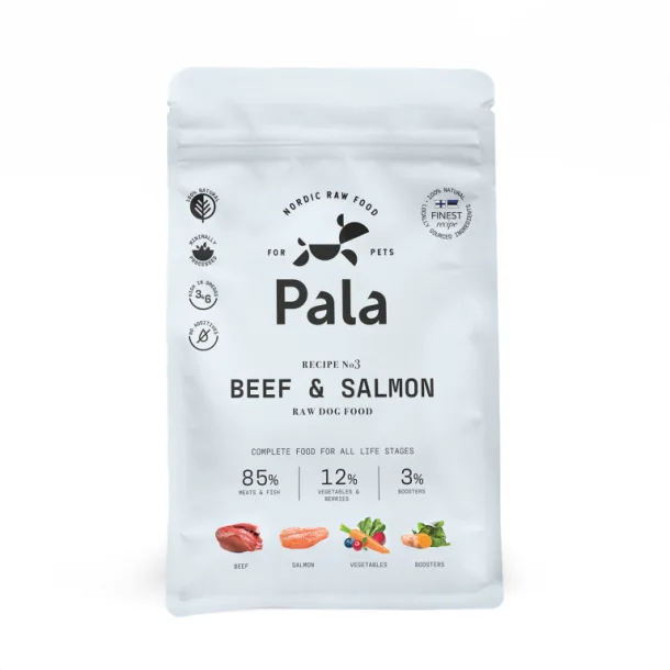 Pala Petfoods - opskrift nr. 3 - Beef &amp; Salmon - 1 kg