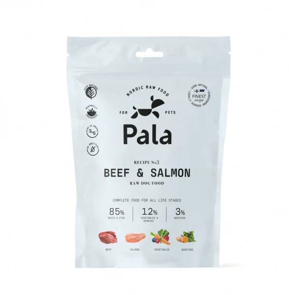 Pala Petfoods - opskrift nr. 3 - Beef &amp; Salmon - 400 g