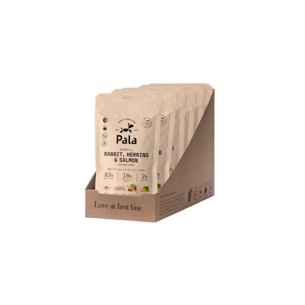 Pala Petfoods - opskrift nr. 4 - Rabbit, herning &amp; Salmon - 100 g