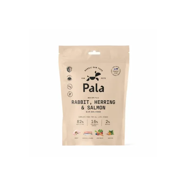 Pala Petfoods - opskrift nr. 4 - Rabbit, herning &amp; Salmon - 400 g