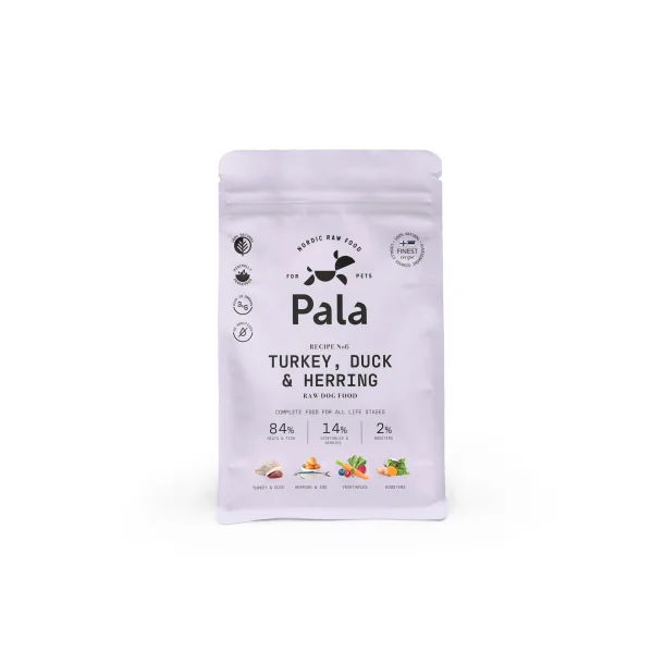 Pala Petfoods - opskrift nr. 6 - Turkey, duck &amp; herning - 1 kg