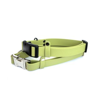 BioThane halsb�nd med klik sp�nde - farve guacamole gr�n,