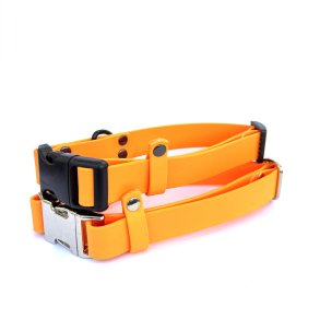 BioThane halsb�nd med klik sp�nde - farve fersken,