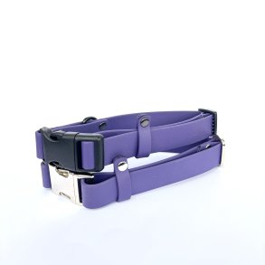 BioThane halsb�nd med klik sp�nde - farve lilla,