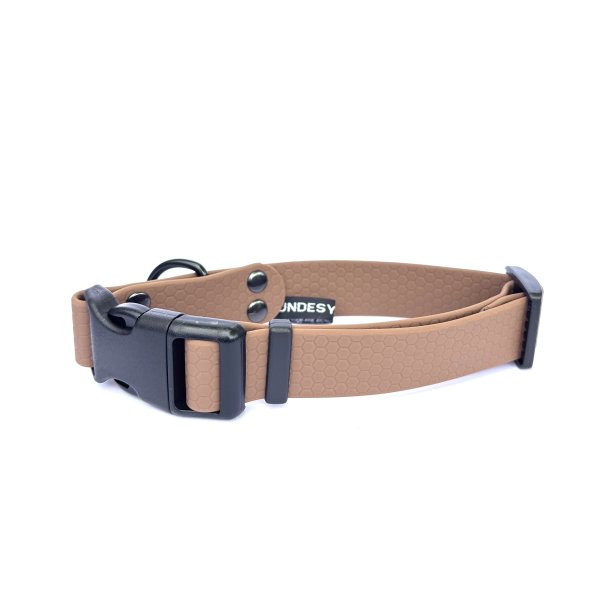 Hexa halsb�nd - bredde 16mm - farve brun,