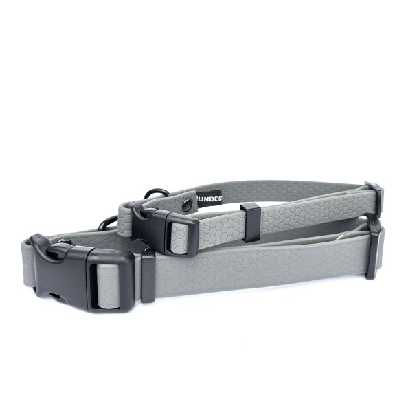 Hexa halsb�nd - bredde 20mm - farve gr�,