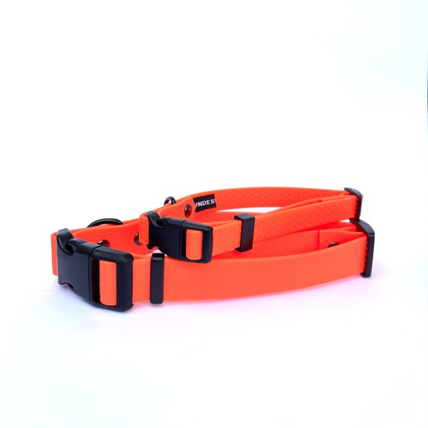 Hexa halsb�nd - bredde 16mm - farve orange,