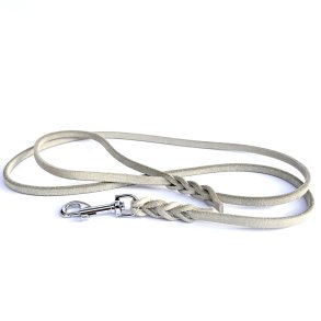  AK dogdesign - Fedtl�der enkelt line m/h�ndtag - l�ngde 150 cm/bredde 8mm