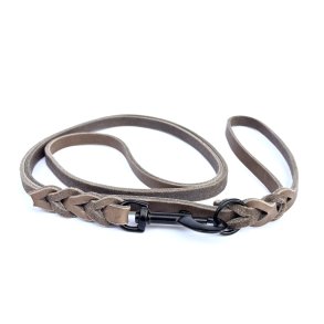 AK dogdesign - Fedtl�der enkelt line m/h�ndtag - l�ngde 140 cm/bredde 12mm