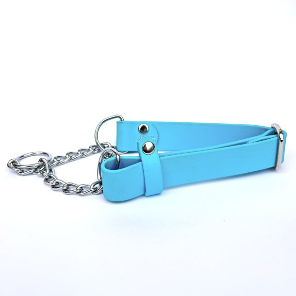 AK dogdesign BioThane halsbnd med rustfri kde - bredde 25mm