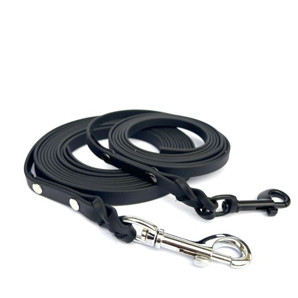 AK dogdesign - BioThane line - bredde 13mm - farve sort,