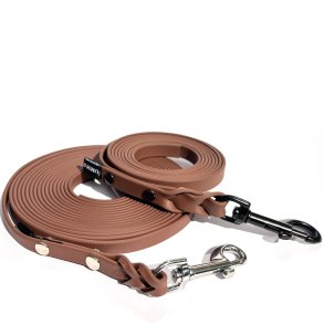 AK dogdesign - BioThane line - bredde 9mm - farve brun,