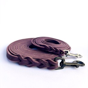 L�der line - bredde 12mm - farve aubergine,