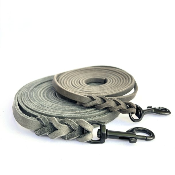 AK dogdesign - L�der line - bredde 12mm - farve gr�,