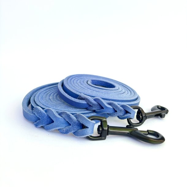 L�der line - bredde 12mm - farve konge bl�,