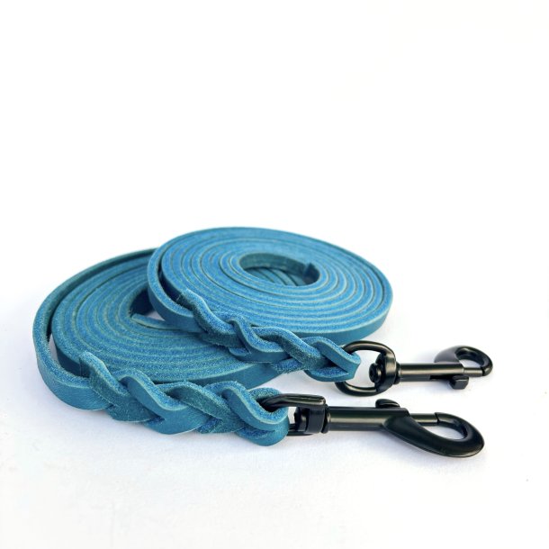 L�der line - bredde 12mm - farve azur bl�,