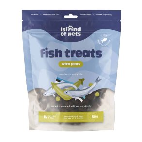 Island of Pets, Fish treats with peas - 80g