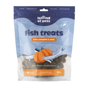 Island of Pets, Fish treats with pumpkin and oats - 80g