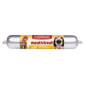 Fleischeslust meat & treat med ost - 80g