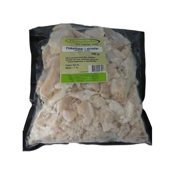 Naturfoder fiskefilet i stykker - 1 kg