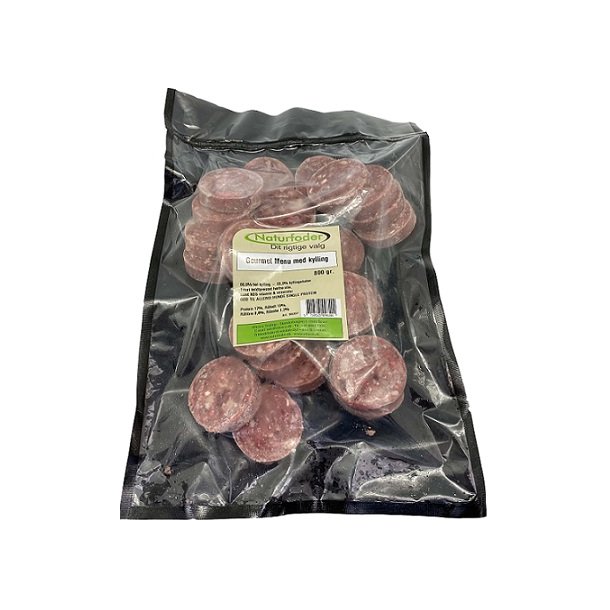 Naturfoder Gourmet menu med kylling medaljoner 800 gr